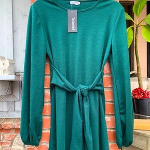 Emerald Green Long Sleeve Dress
